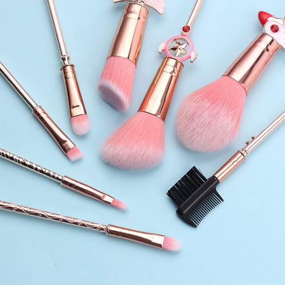 Makeup Brushes Set Magic Sailor Moon / Sakura Cosmetic Makeup Tool Kit Set of 8 Pink Drawstring Bag Included (Sakura) Health & Beauty > Personal Care > Cosmetics > Cosmetic Tools > Makeup Tools BestM   
