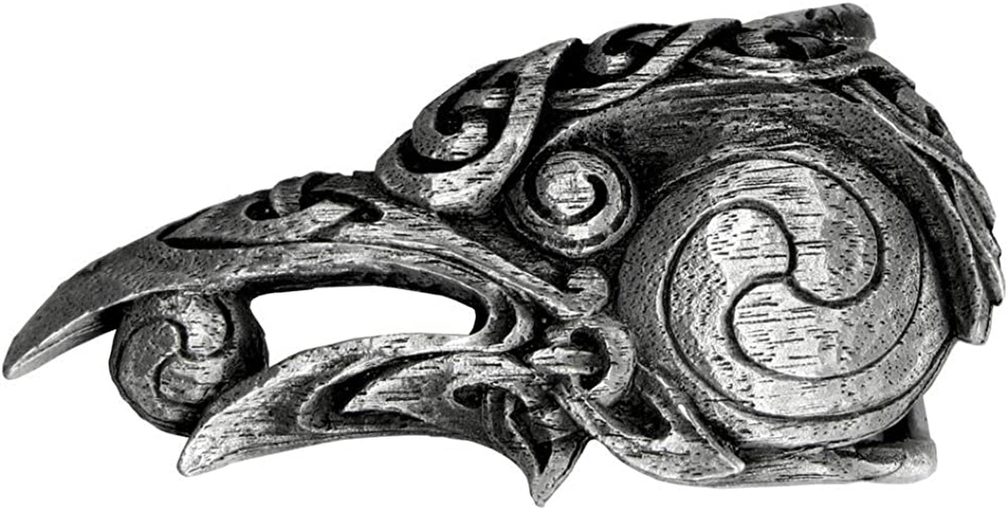 Pewter Celtic Knot Raven Belt Buckle Apparel & Accessories > Clothing Accessories > Belt Buckles Dryad Design   