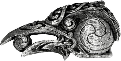 Pewter Celtic Knot Raven Belt Buckle Apparel & Accessories > Clothing Accessories > Belt Buckles Dryad Design   
