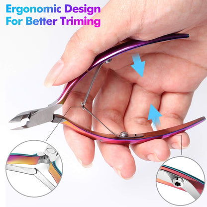 Cuticle Trimmer Cuticle Cutter Nippers Clippers - Ejiubas Cuticle Remover Tool Professional Stainless Steel Cuticle Scissors Manicure Pedicure Tool for Fingernails Not Include Cuticle Pusher Health & Beauty > Personal Care > Cosmetics > Cosmetic Tools > Nail Tools Ejiubas   