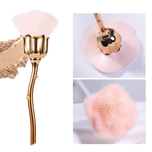 Kuaoyoja Nail Art Dust Powder Remover, Pink Rose Soft Brush Acrylic Nail Arts Manicure Dust Cleaner Brush for Nail Trimming Cleaning Makeup Brush Tools (Pink) Health & Beauty > Personal Care > Cosmetics > Cosmetic Tools > Nail Tools KuAoyoja   
