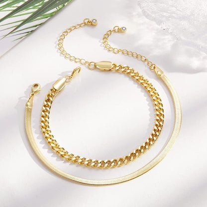Kissyan Gold Layered Ankle Bracelets for Women, Dainty 14K Gold Plated Layering Anklets Set Adjustable Fashion Cuban Link Snake Tennis Chain Ankles Summer Beach Foot Jewelry Gifts for Women Girls Apparel & Accessories > Jewelry > Anklets KissYan   