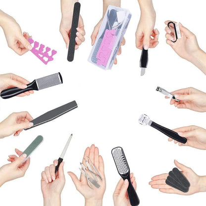 Adampark 23 in 1Pedicure Kit,Professional Pedicure Tools Set for Foot Clean Care,Nail Clippers Foot File Callus Remover Scraper Rasp Care Kits, Cuticle Care Kits for Women, Men, Salon,Home Health & Beauty > Personal Care > Foot Care AdamPark   