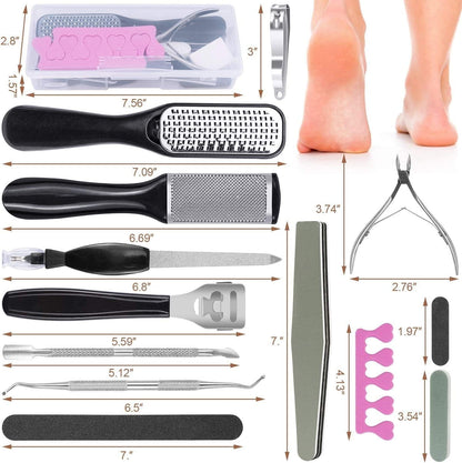 Adamstar 23 in 1 Professional Pedicure Kit for Men Women, Foot Care Pedicure Tools Set, Foot File Callus Remover, Toenail Clipper Foot Scrubber, Foot Rasp Dead Skin Foot Spa Kit at Home, Salon Health & Beauty > Personal Care > Foot Care AdamStar   