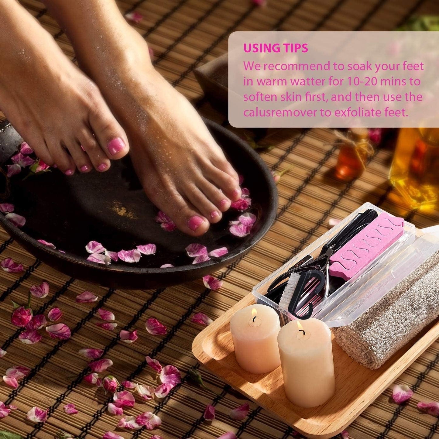 Adamstar 23 in 1 Professional Pedicure Kit for Men Women, Foot Care Pedicure Tools Set, Foot File Callus Remover, Toenail Clipper Foot Scrubber, Foot Rasp Dead Skin Foot Spa Kit at Home, Salon Health & Beauty > Personal Care > Foot Care AdamStar   