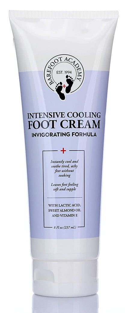 Barefoot Academy Heavy Duty Foot Care Scrub & Moisturizer Cream for Calluses, Dead Skin, Tough Heels, Cracked Heels, & Rough Spots on Feet, Skin Care for Feet, Large 8 Fl Oz (Cracked Heal Foot Cream) Health & Beauty > Personal Care > Foot Care Barefoot Academy Cooling Foot Lotion  
