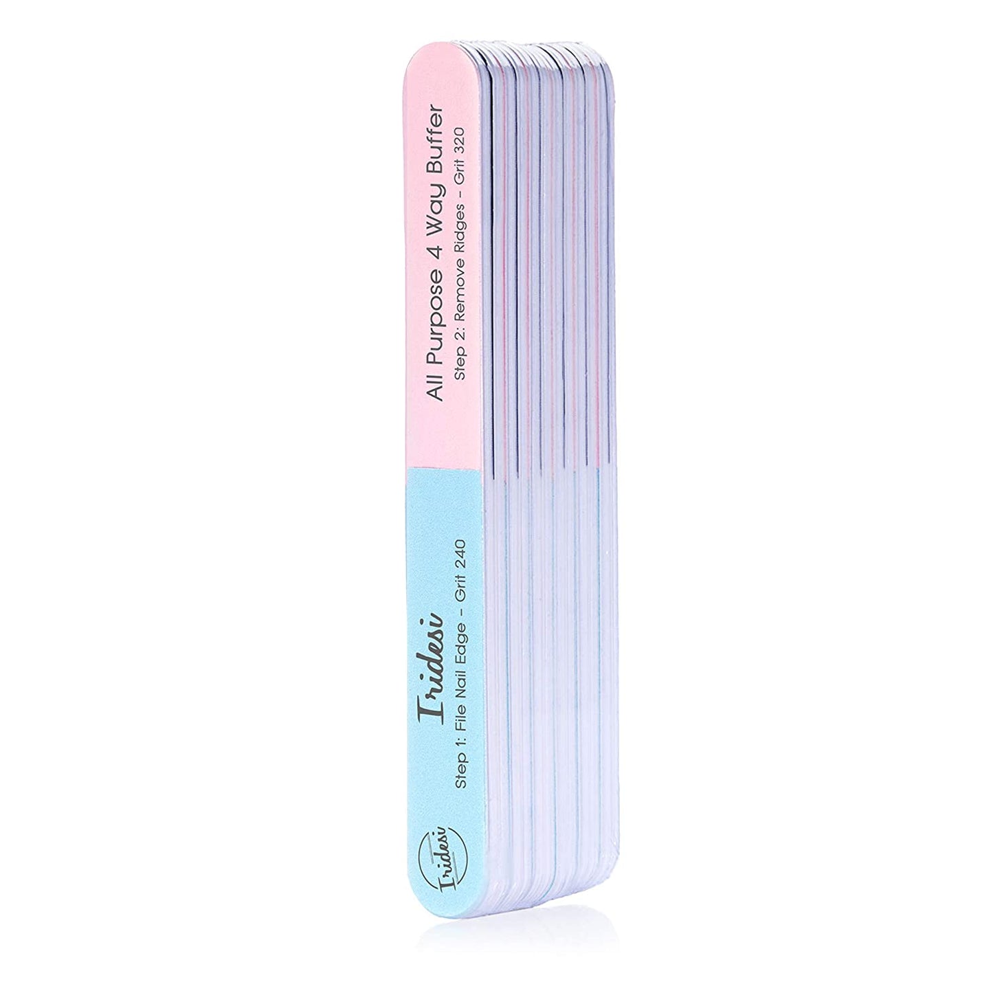 Iridesi 4 Way Finger Nail File and Buffer, Emery Boards for Natural Nails, 4 Fingernail Files in 1, Professional Filer Board and Shiners, 7 Inches Long, Salon Supplies Buffers Shine Kit, 12 Pack Health & Beauty > Personal Care > Cosmetics > Cosmetic Tools > Nail Tools Iridesi   