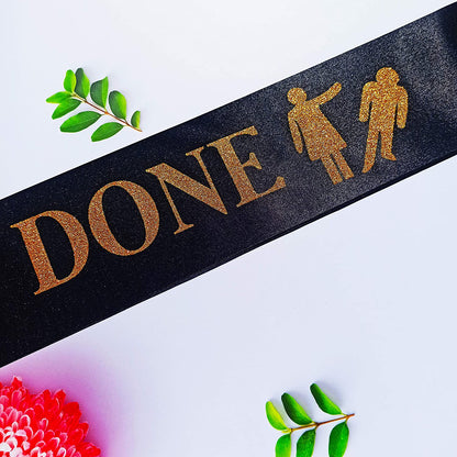 Finally Done Divorce Sash, Divorce Party Decorations for Just Divorced, Finally Divorced, Newly Unwed, Single AF Women, Funny Divorce, Break up Gift for Her Apparel & Accessories > Clothing Accessories > Sashes Magnusson's Garden   