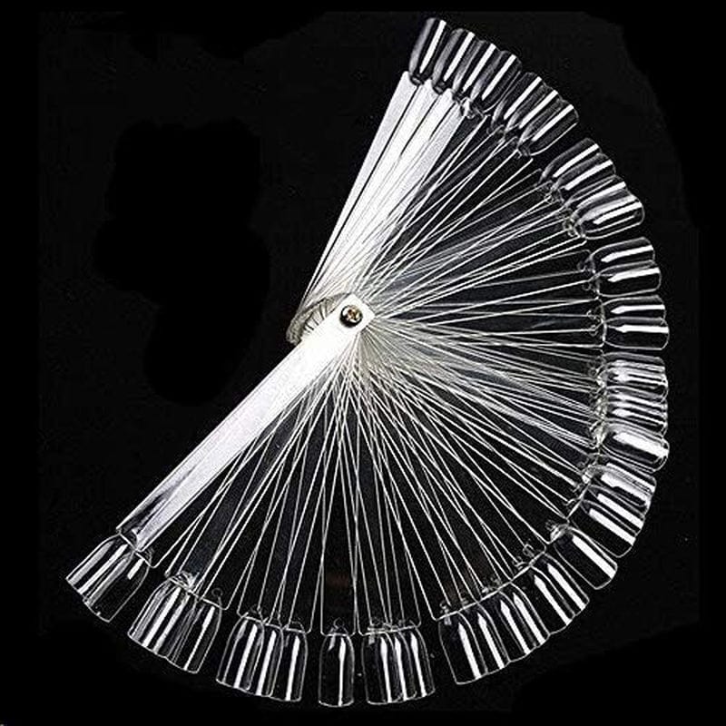 Adecco LLC Fan-Shaped False Fake Nail Art Tips Sticks Polish Gel Salon Display Chart Practice Tool (200 Pack) Health & Beauty > Personal Care > Cosmetics > Cosmetic Tools > Nail Tools Adecco LLC 200 Pack  