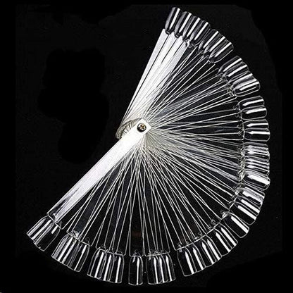 Adecco LLC Fan-Shaped False Fake Nail Art Tips Sticks Polish Gel Salon Display Chart Practice Tool (200 Pack) Health & Beauty > Personal Care > Cosmetics > Cosmetic Tools > Nail Tools Adecco LLC 200 Pack  