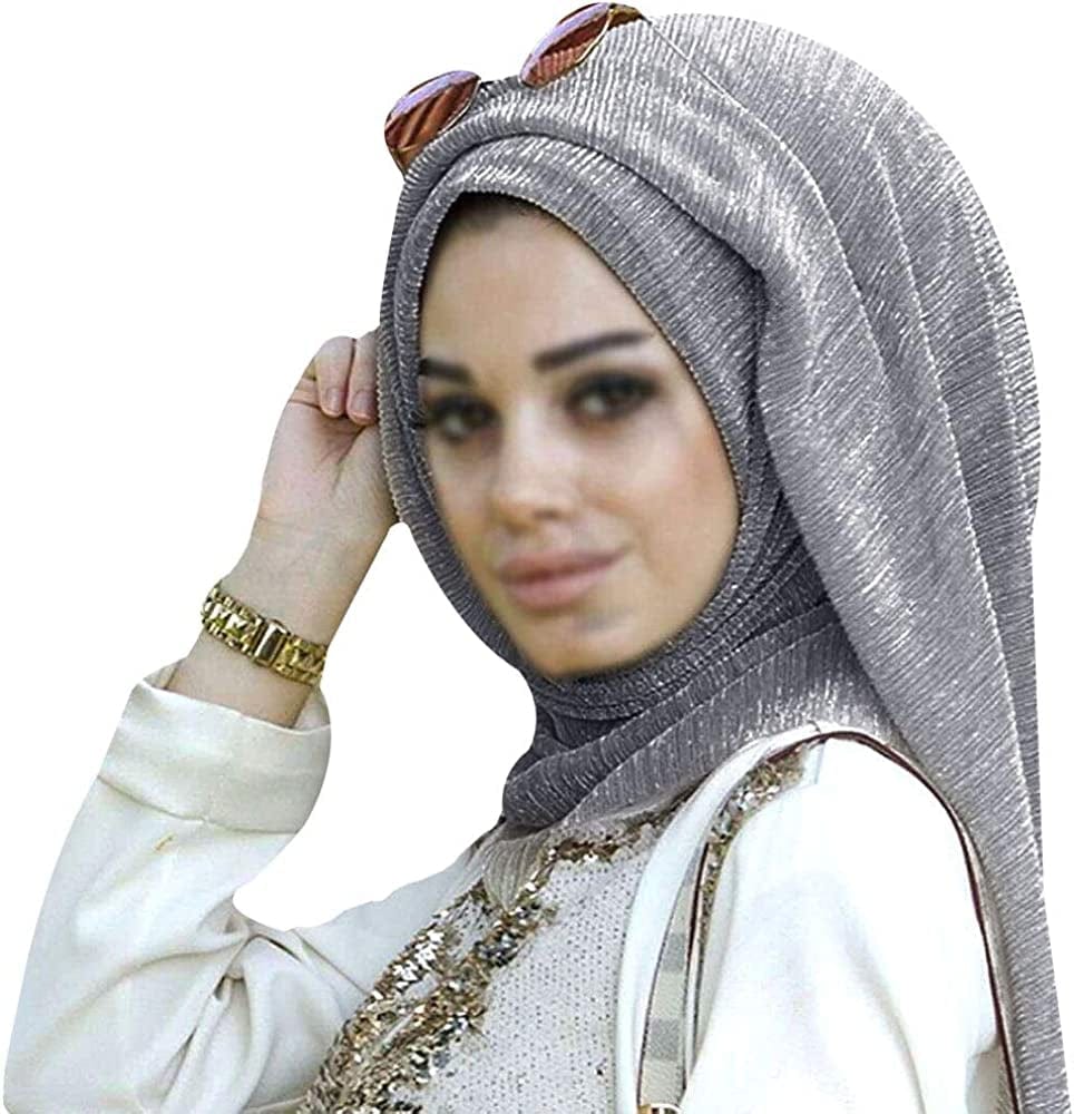Adela Women Lightweight Scarf Muslim Turban Hijab Cap Long Scarf Wrap Shawl Apparel & Accessories > Clothing Accessories > Scarves & Shawls Adela Boutique 37  