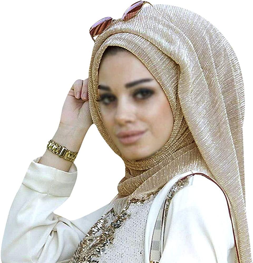 Adela Women Lightweight Scarf Muslim Turban Hijab Cap Long Scarf Wrap Shawl Apparel & Accessories > Clothing Accessories > Scarves & Shawls Adela Boutique 4  