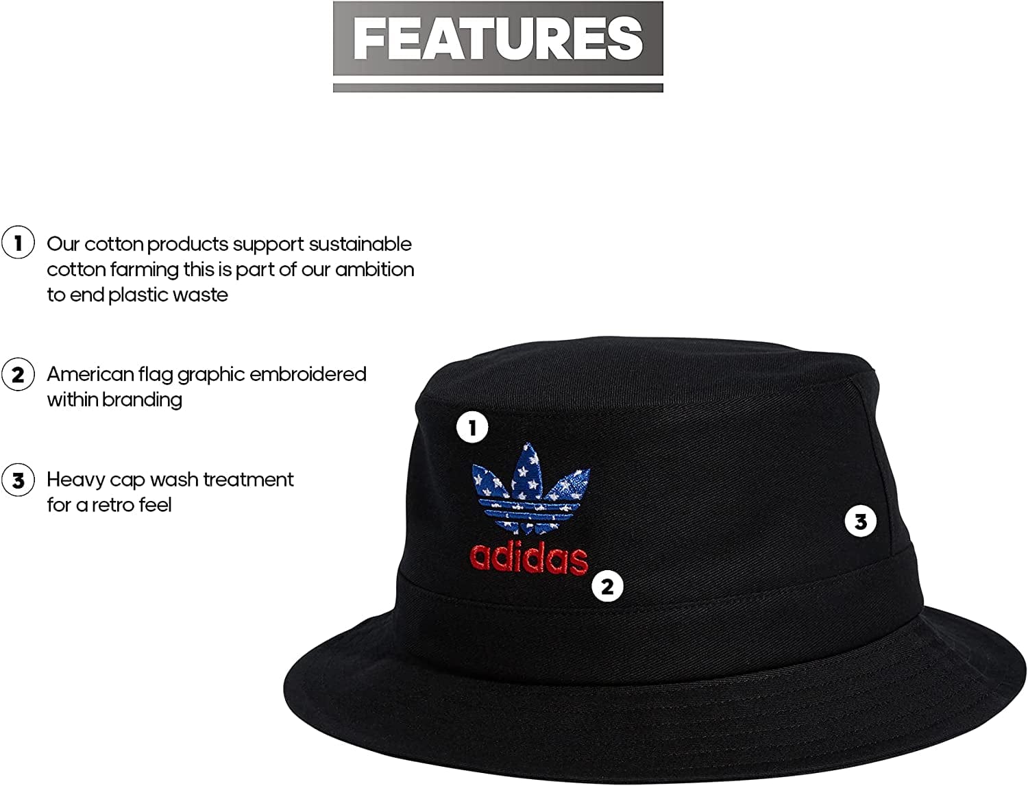 Adidas Originals Unisex-Adult Womens Mens Washed Bucket Hat Apparel & Accessories > Clothing Accessories > Hats adidas Originals   