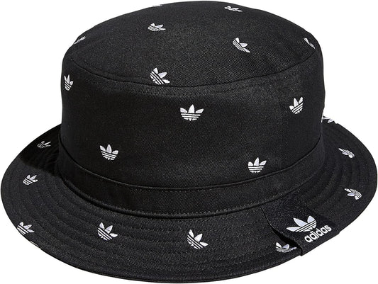 Adidas Originals Unisex-Adult Womens Mens Washed Bucket Hat Apparel & Accessories > Clothing Accessories > Hats adidas Originals Black/White/Aop One Size 