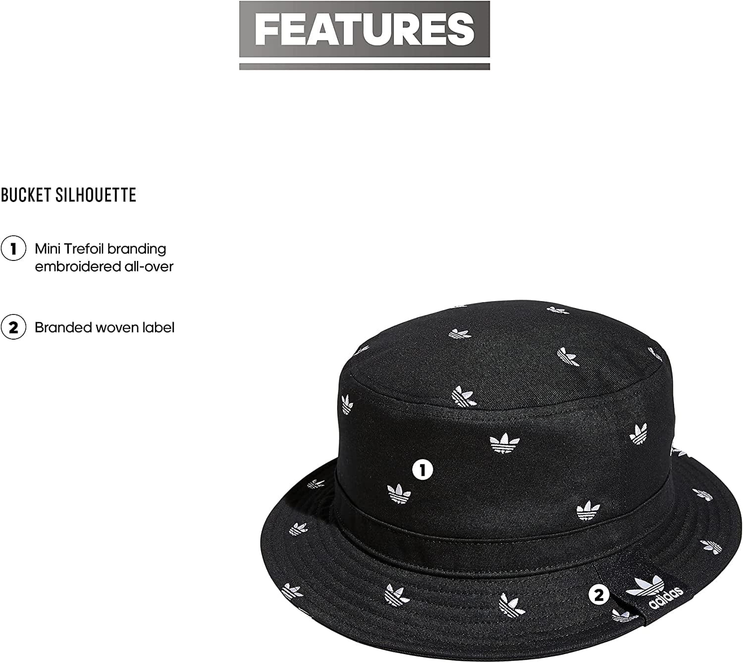 Adidas Originals Unisex-Adult Womens Mens Washed Bucket Hat Apparel & Accessories > Clothing Accessories > Hats adidas Originals   