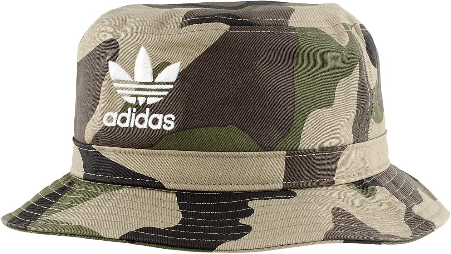 Adidas Originals Washed Bucket Hat, AOP Camo Olive Cargo/White, One Size Apparel & Accessories > Clothing Accessories > Hats adidas Originals   