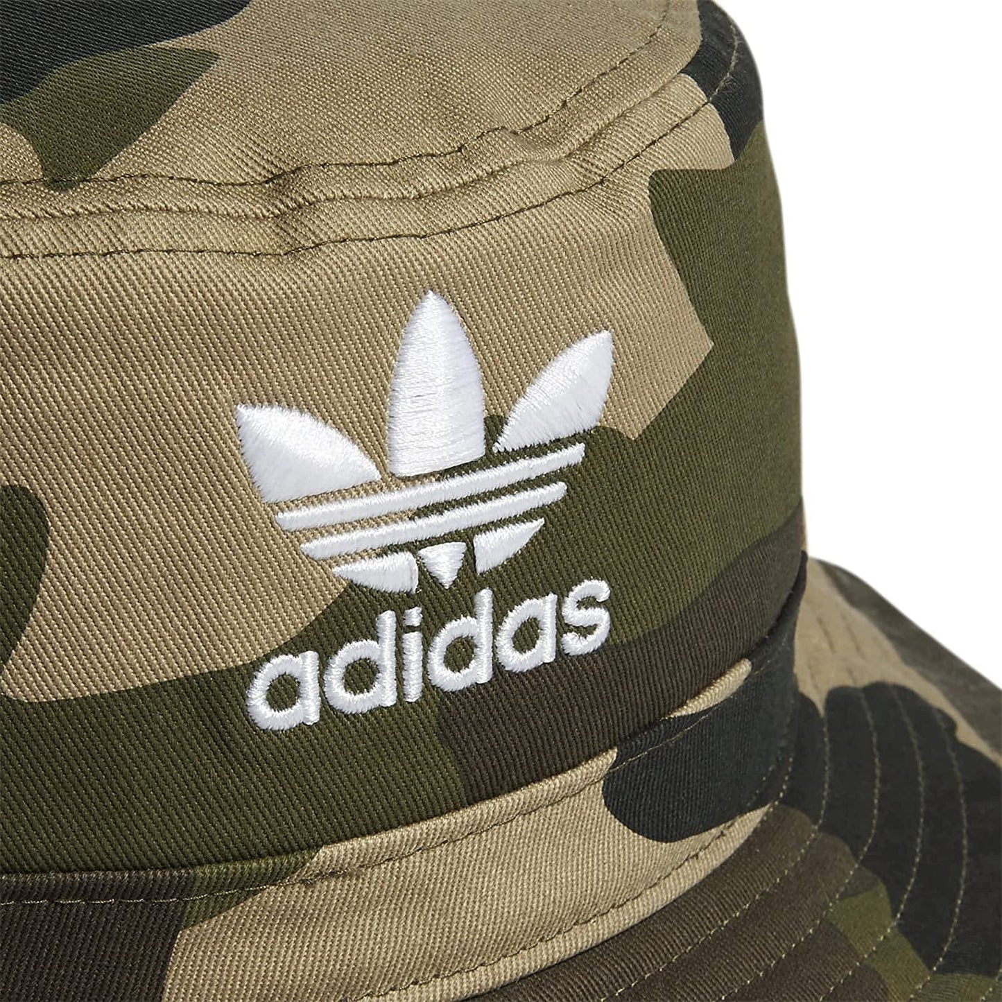 Adidas Originals Washed Bucket Hat, AOP Camo Olive Cargo/White, One Size Apparel & Accessories > Clothing Accessories > Hats adidas Originals   
