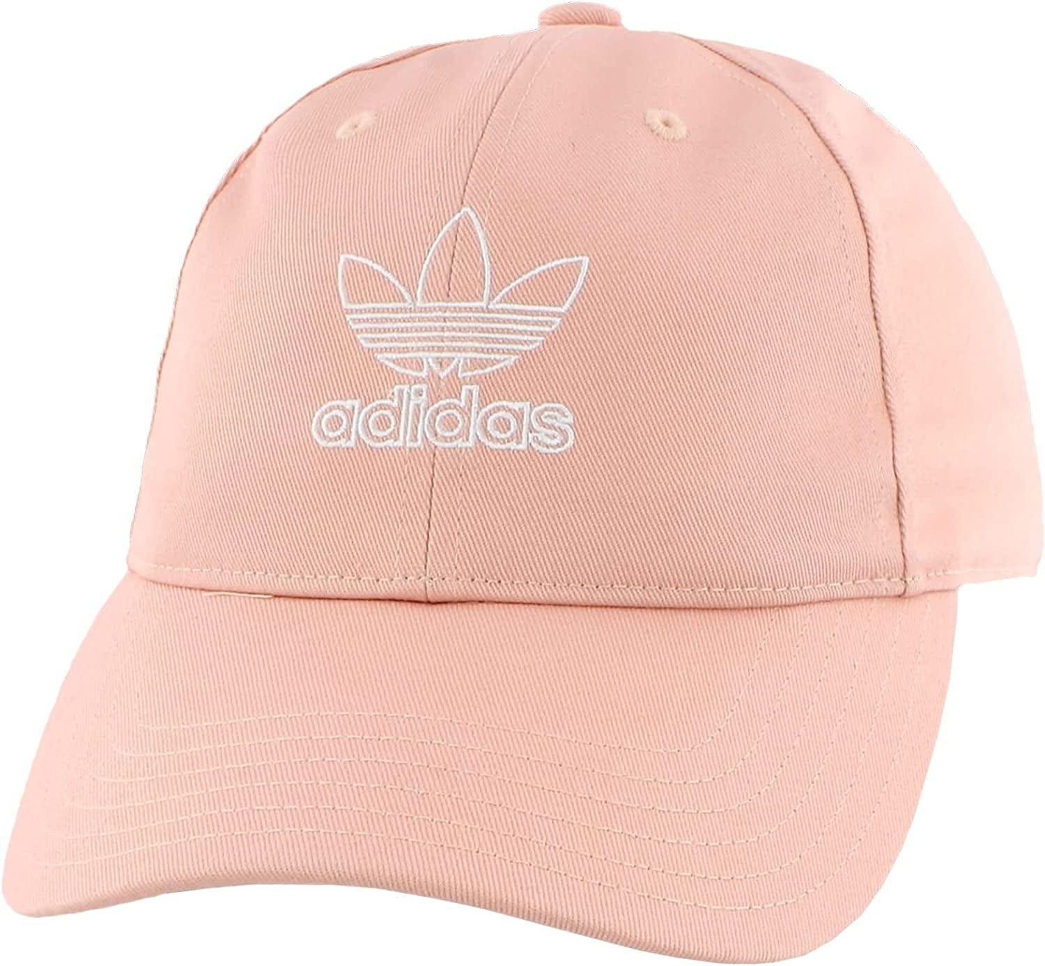 Adidas Originals Women'S Outline Logo Relaxed Fit Cap Apparel & Accessories > Clothing Accessories > Hats adidas Dust Pink/White One Size 