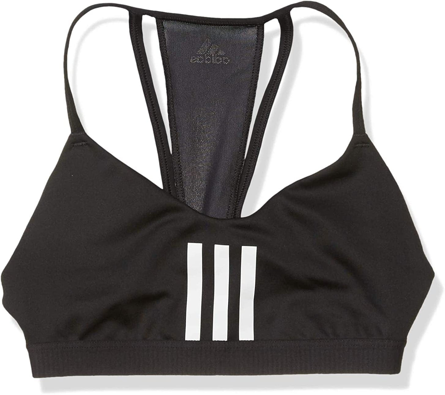 Adidas Women'S All Me 3-Stripes Mesh Bra Black/White / Large