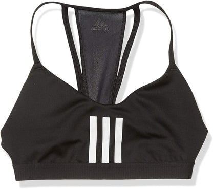 Adidas Women'S All Me 3-Stripes Mesh Bra Black/White / Large