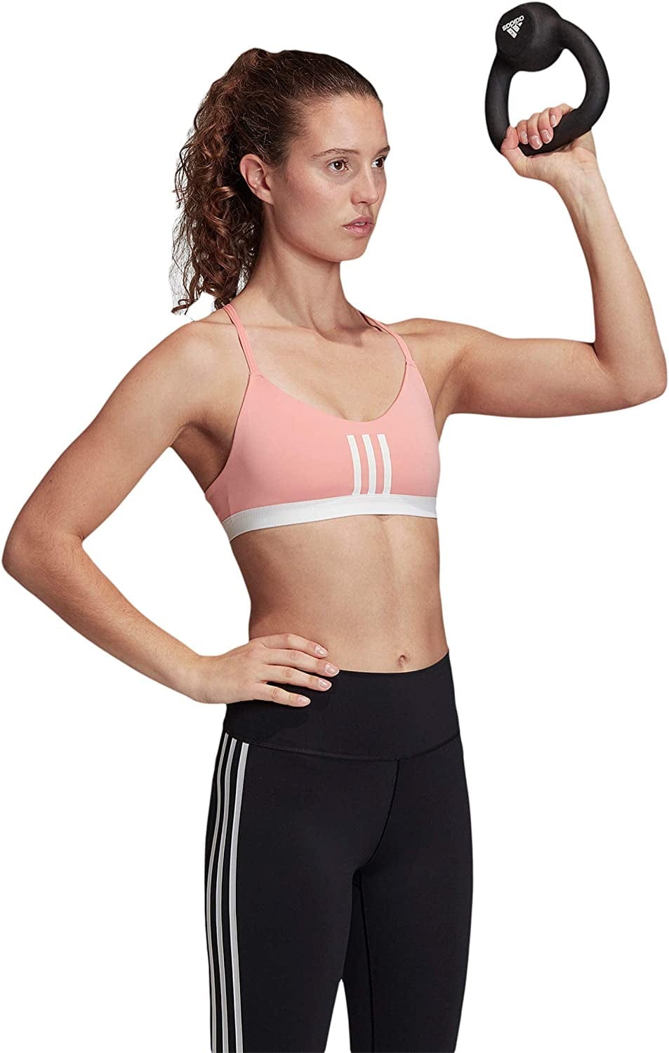 Adidas Women'S All Me 3-Stripes Mesh Bra