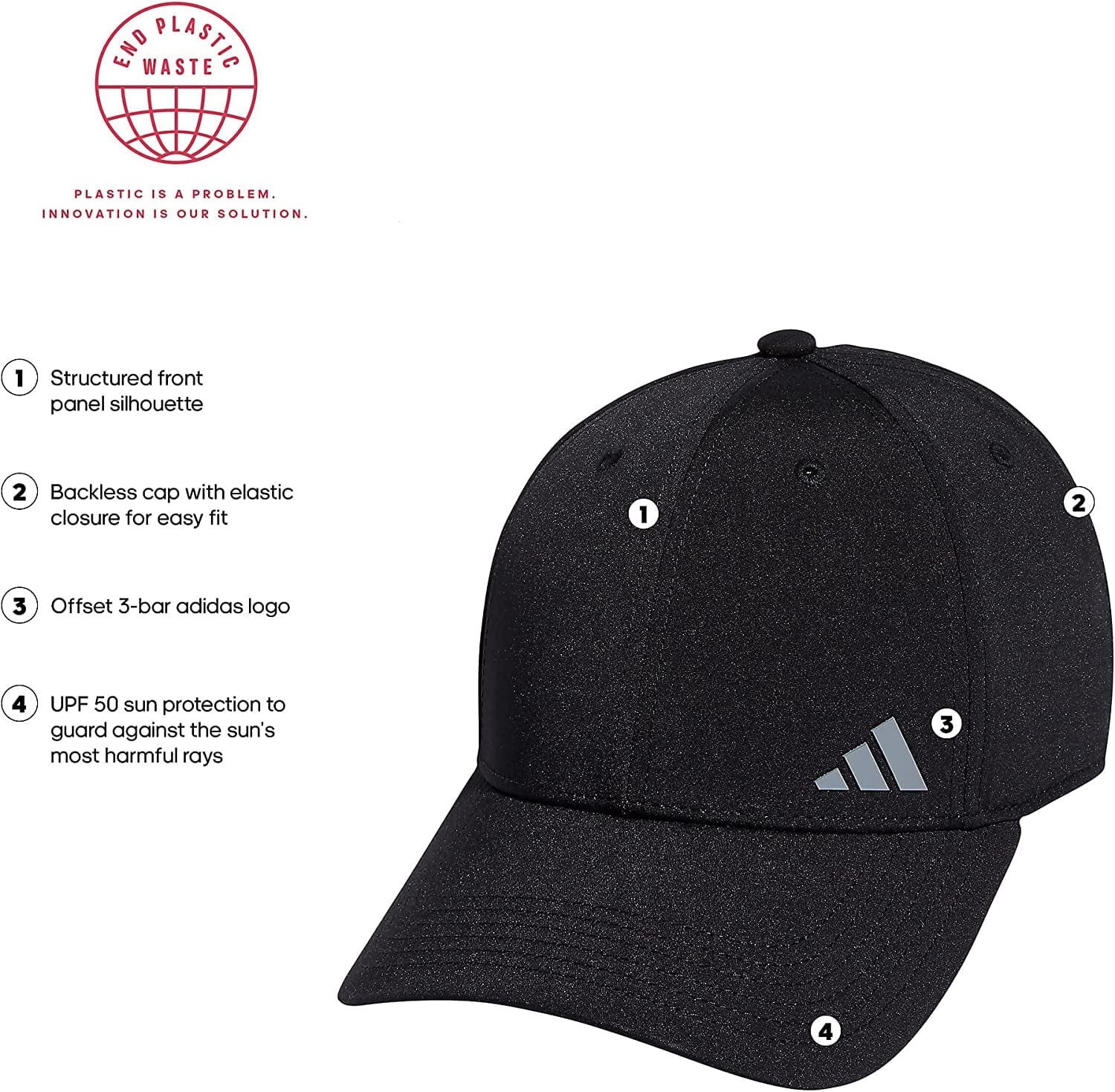 Adidas Women'S Backless Ponytail Hat Adjustable Fit Baseball Cap Apparel & Accessories > Clothing Accessories > Hats adidas   