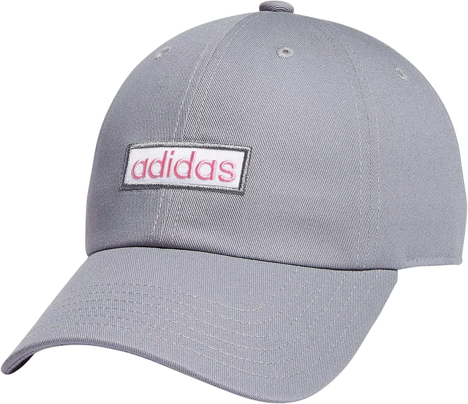 Adidas Women'S Contender Relaxed Adjustable Cap Apparel & Accessories > Clothing Accessories > Hats adidas Grey/Bliss Pink/White One Size 