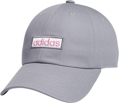 Adidas Women'S Contender Relaxed Adjustable Cap Apparel & Accessories > Clothing Accessories > Hats adidas Grey/Bliss Pink/White One Size 