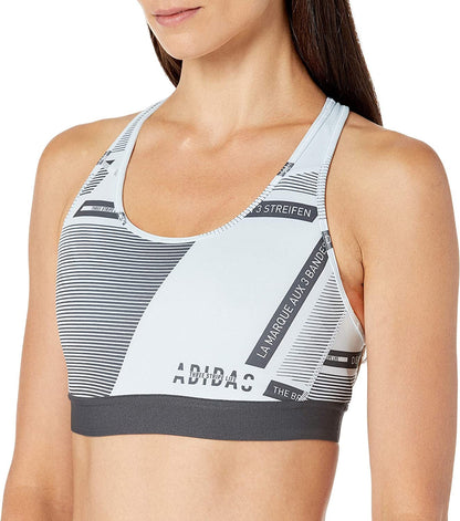 Adidas Women'S Don'T Rest Alphaskin Bra Sky Tint/Print / Medium
