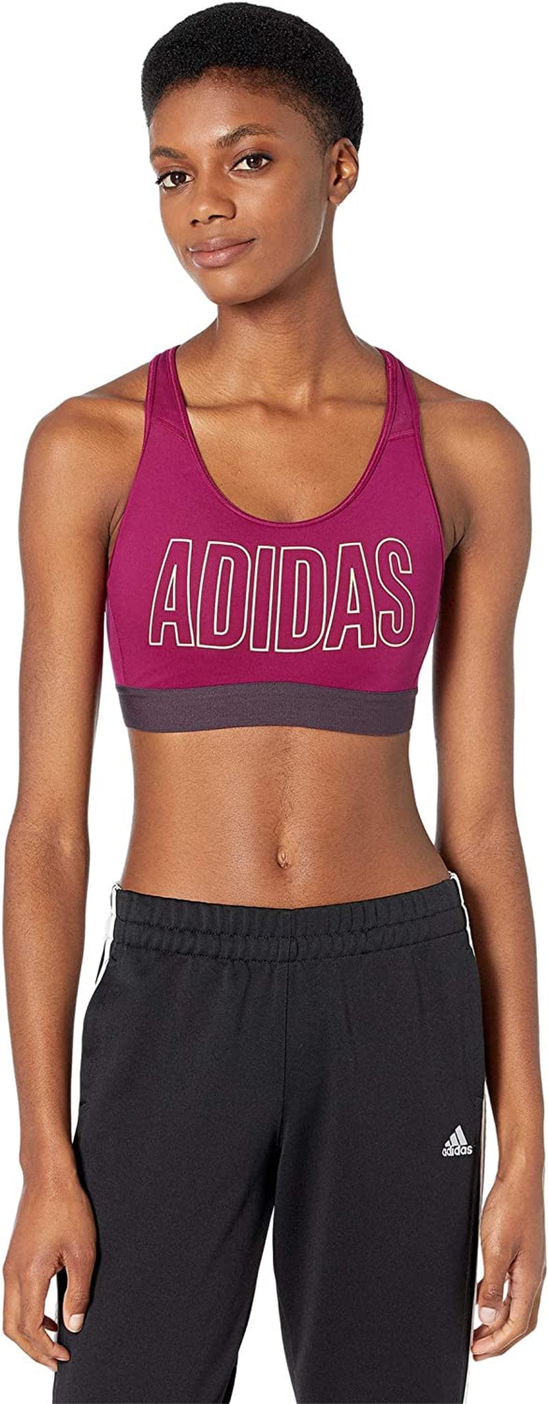 Adidas Women'S Don'T Rest Alphaskin Bra Power Berry/Signal Green / Small