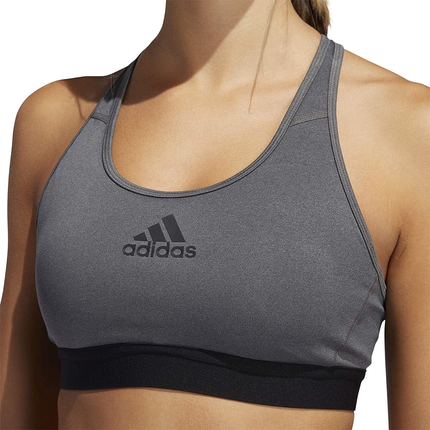 Adidas Women'S Don'T Rest Alphaskin Bra Dark Grey Heather/Black / X-Large