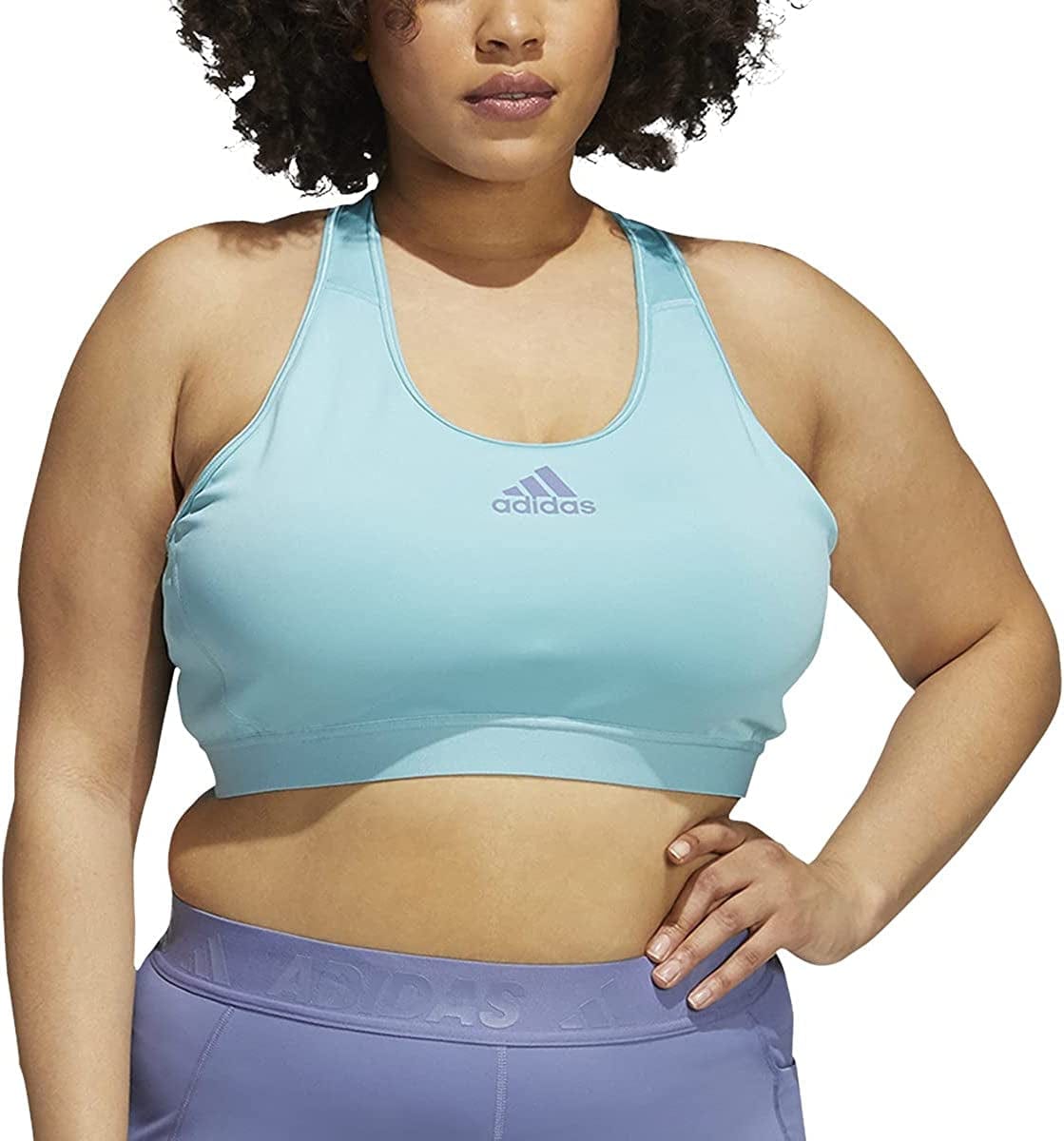 Adidas Women’S Don'T Rest Alphaskin Padded Bra Mint-white / XX-Large