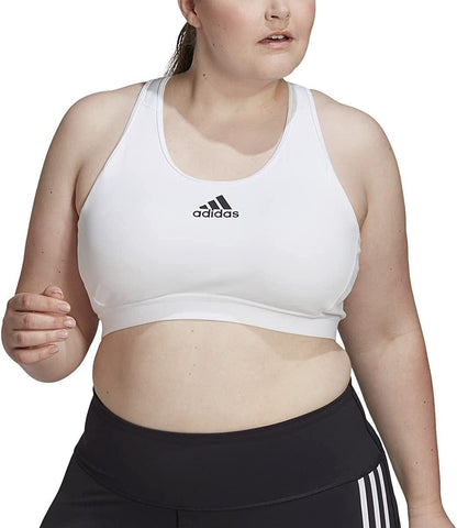 Adidas Women’S Don'T Rest Alphaskin Padded Bra White / 1X