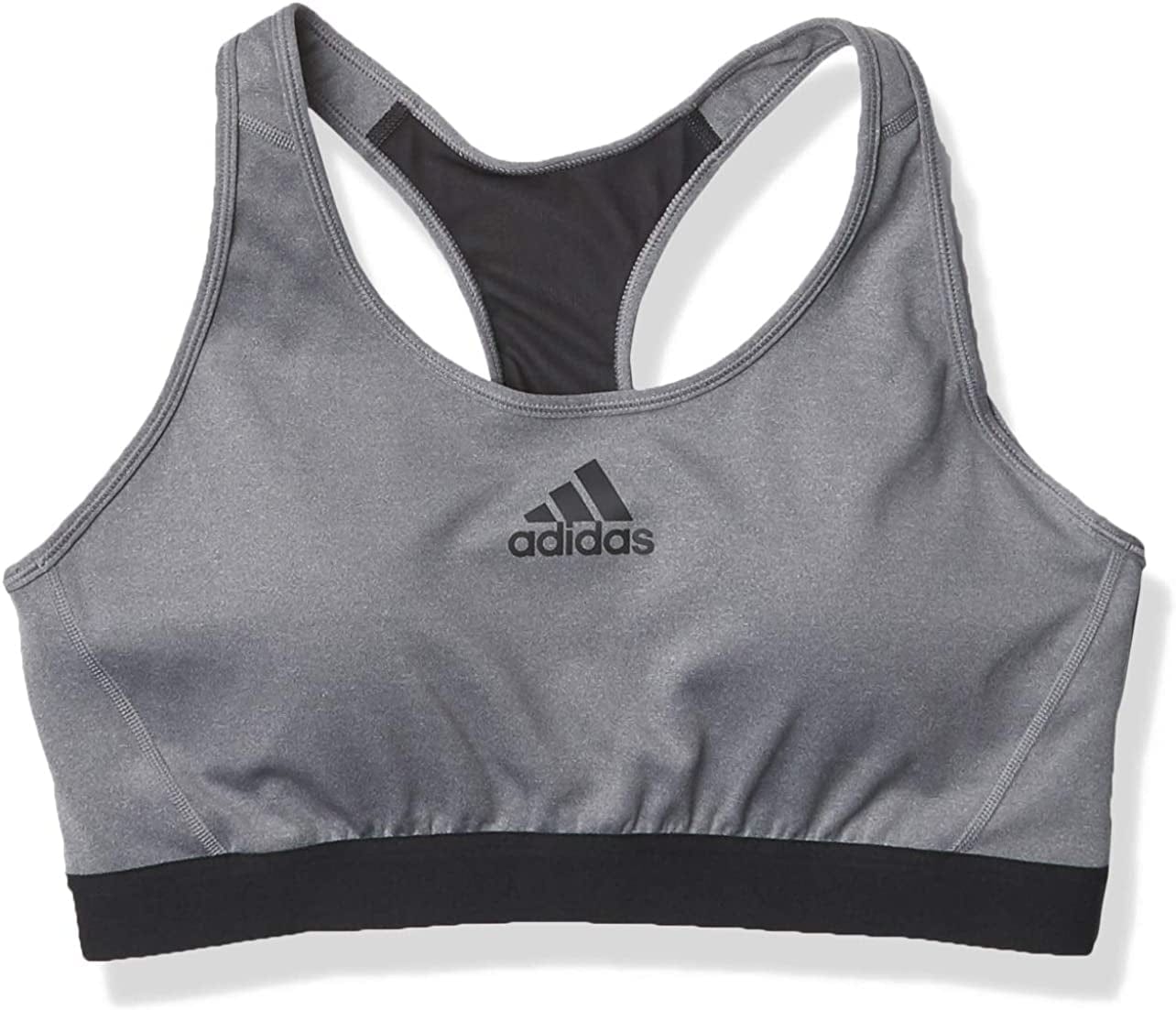 Adidas Women’S Don'T Rest Alphaskin Padded Bra Dark Grey Heather-black / 2X