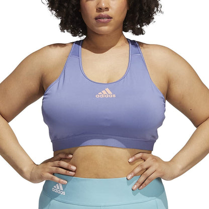 Adidas Women’S Don'T Rest Alphaskin Padded Bra Orbet Violet-black / X-Large
