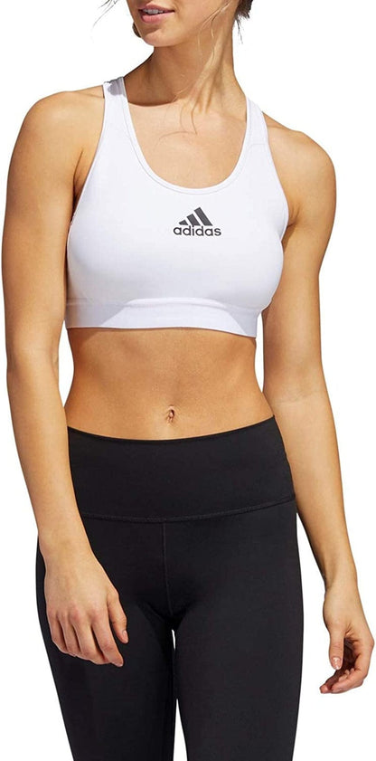 Adidas Women’S Don'T Rest Alphaskin Padded Bra White/Black / Small