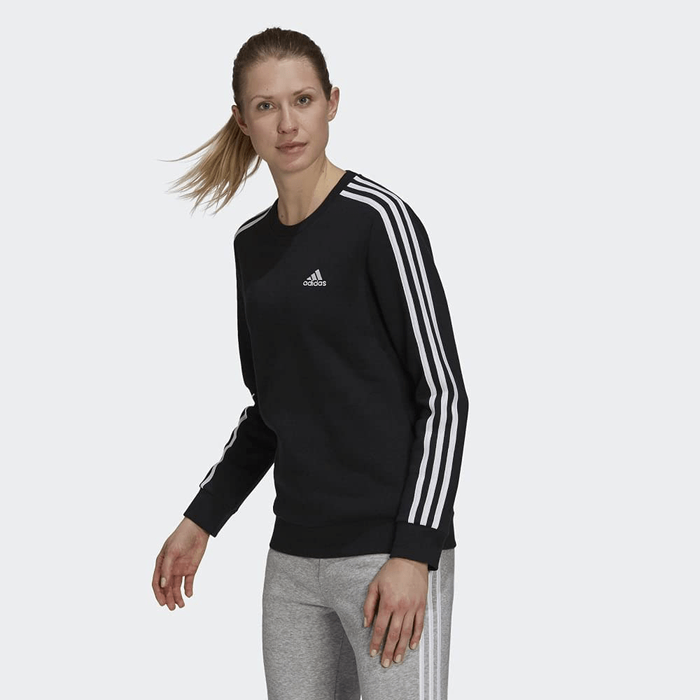 Adidas Women'S Essentials 3-Stripes Fleece Sweatshirt Apparel & Accessories > Clothing > Activewear Kylie Max   