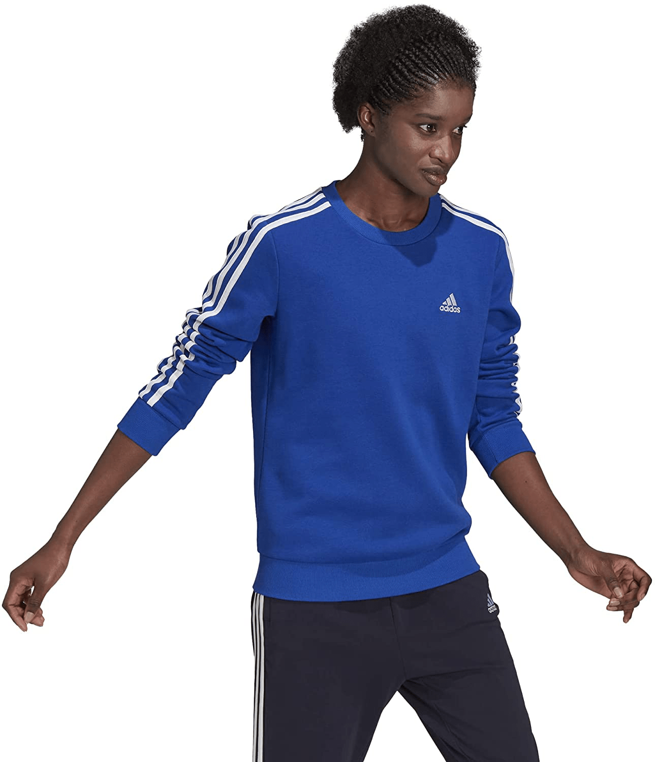 Adidas Women'S Essentials 3-Stripes Fleece Sweatshirt Apparel & Accessories > Clothing > Activewear Kylie Max   