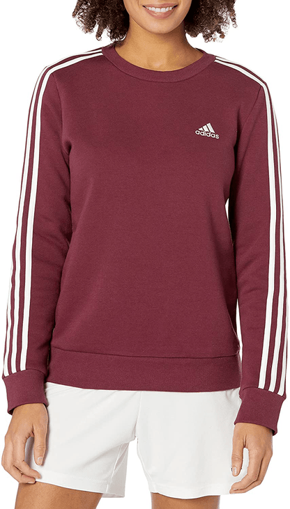 Adidas Women'S Essentials 3-Stripes Fleece Sweatshirt Apparel & Accessories > Clothing > Activewear Kylie Max   