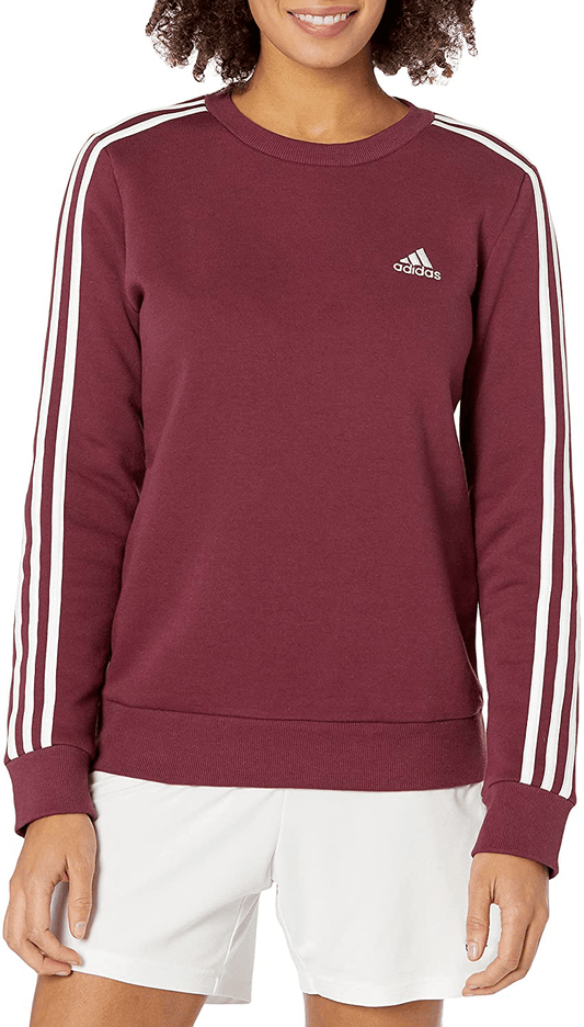 Adidas Women'S Essentials 3-Stripes Fleece Sweatshirt Apparel & Accessories > Clothing > Activewear Kylie Max   