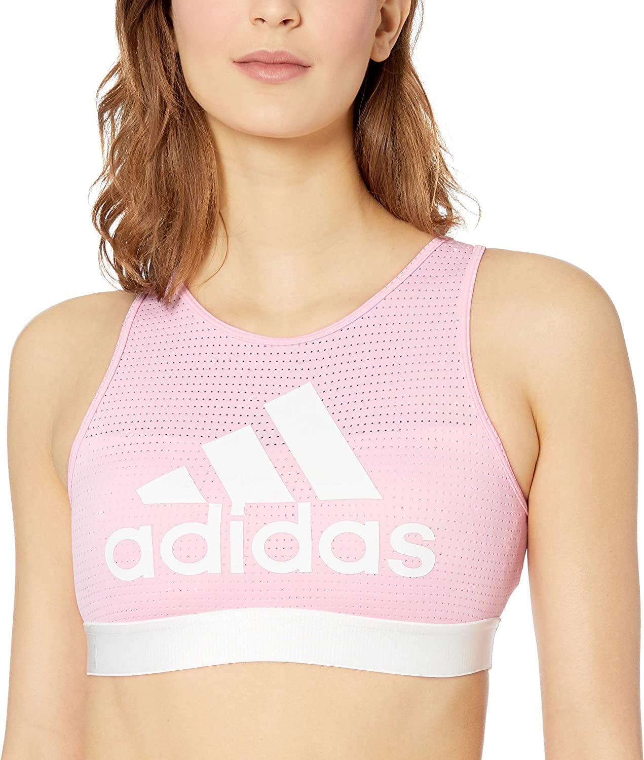 Adidas Women'S Halter 2.0 Logo Bra True Pink/White / XX-Small