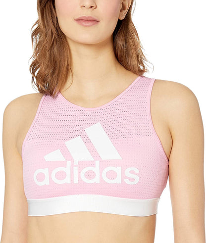 Adidas Women'S Halter 2.0 Logo Bra True Pink/White / XX-Small