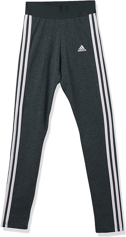 adidas Women's Loungewear Essentials 3-Stripes Leggings Apparel & Accessories > Clothing > Activewear adidas Dark Grey Heather/Clear Pink X-Small 