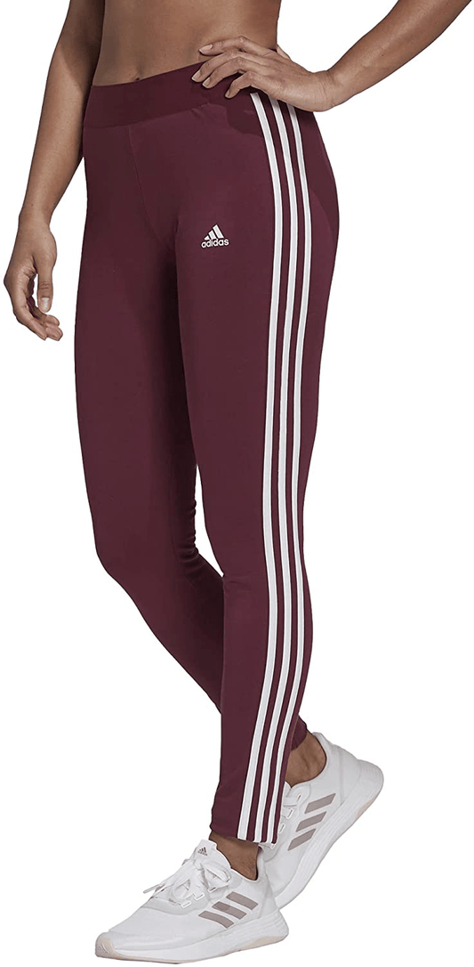 adidas Women's Loungewear Essentials 3-Stripes Leggings Apparel & Accessories > Clothing > Activewear adidas Victory Crimson/White X-Large 