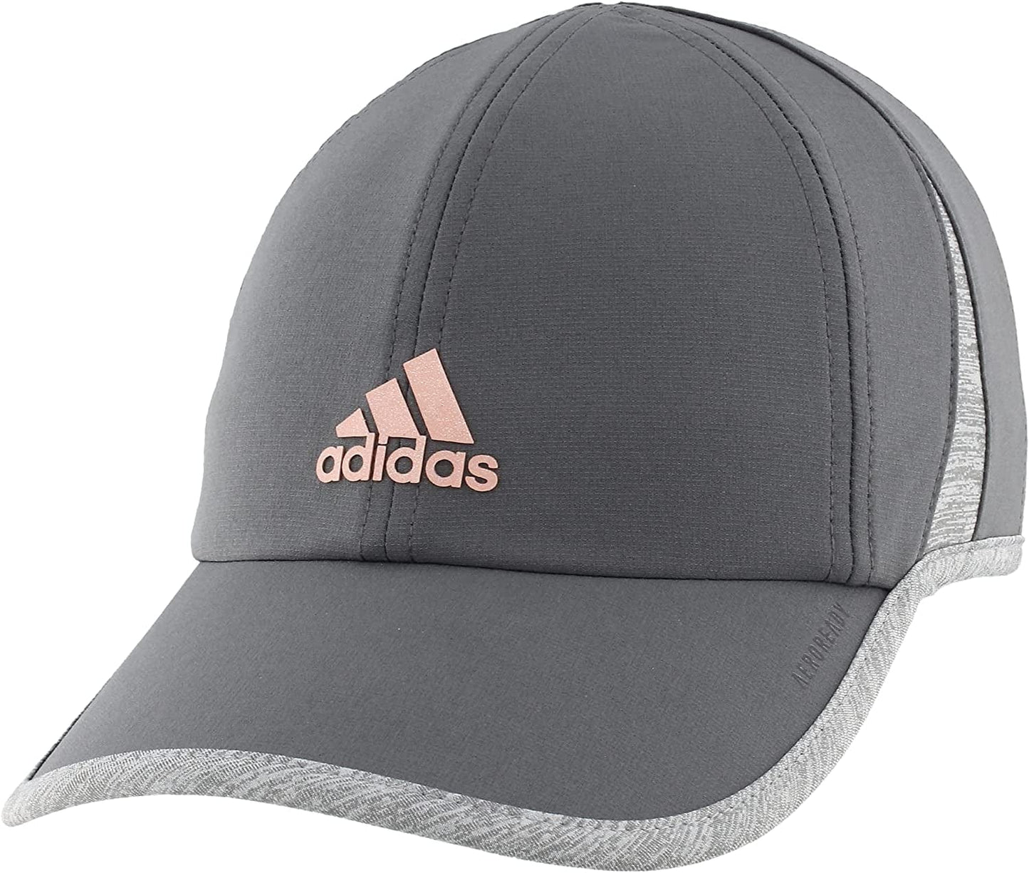 Adidas Women'S Superlite Relaxed Fit Performance Hat Apparel & Accessories > Clothing Accessories > Hats adidas Grey Six/Rose Gold/Heather Grey One Size 