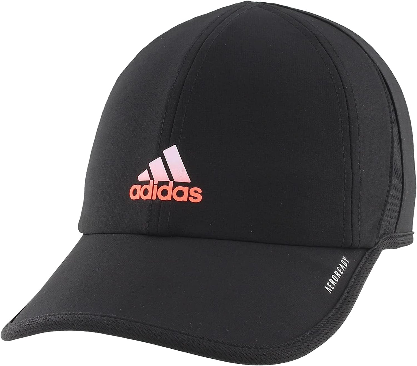 Adidas Women'S Superlite Relaxed Fit Performance Hat Older Model Apparel & Accessories > Clothing Accessories > Hats adidas Black/Signal Coral/Purple Tint One Size 