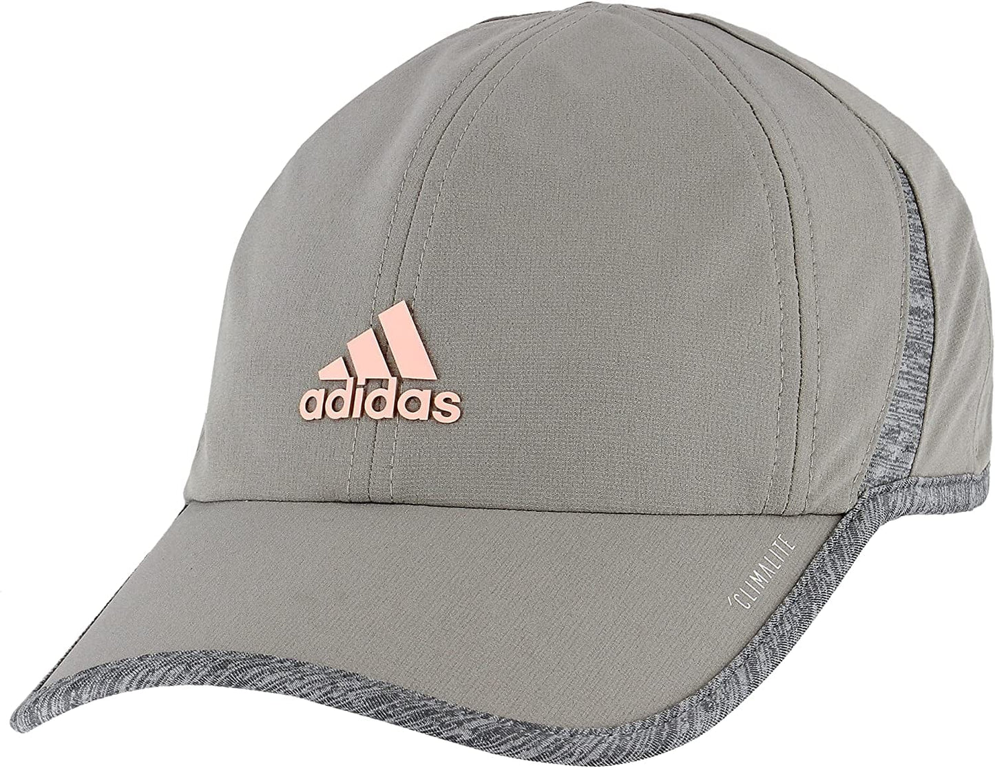 Adidas Women'S Superlite Relaxed Fit Performance Hat Older Model Apparel & Accessories > Clothing Accessories > Hats adidas Light Onix/Light Grey Heather/Clear Orange One Size 