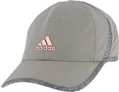 Adidas Women'S Superlite Relaxed Fit Performance Hat Older Model Apparel & Accessories > Clothing Accessories > Hats adidas Light Onix/Light Grey Heather/Clear Orange One Size 