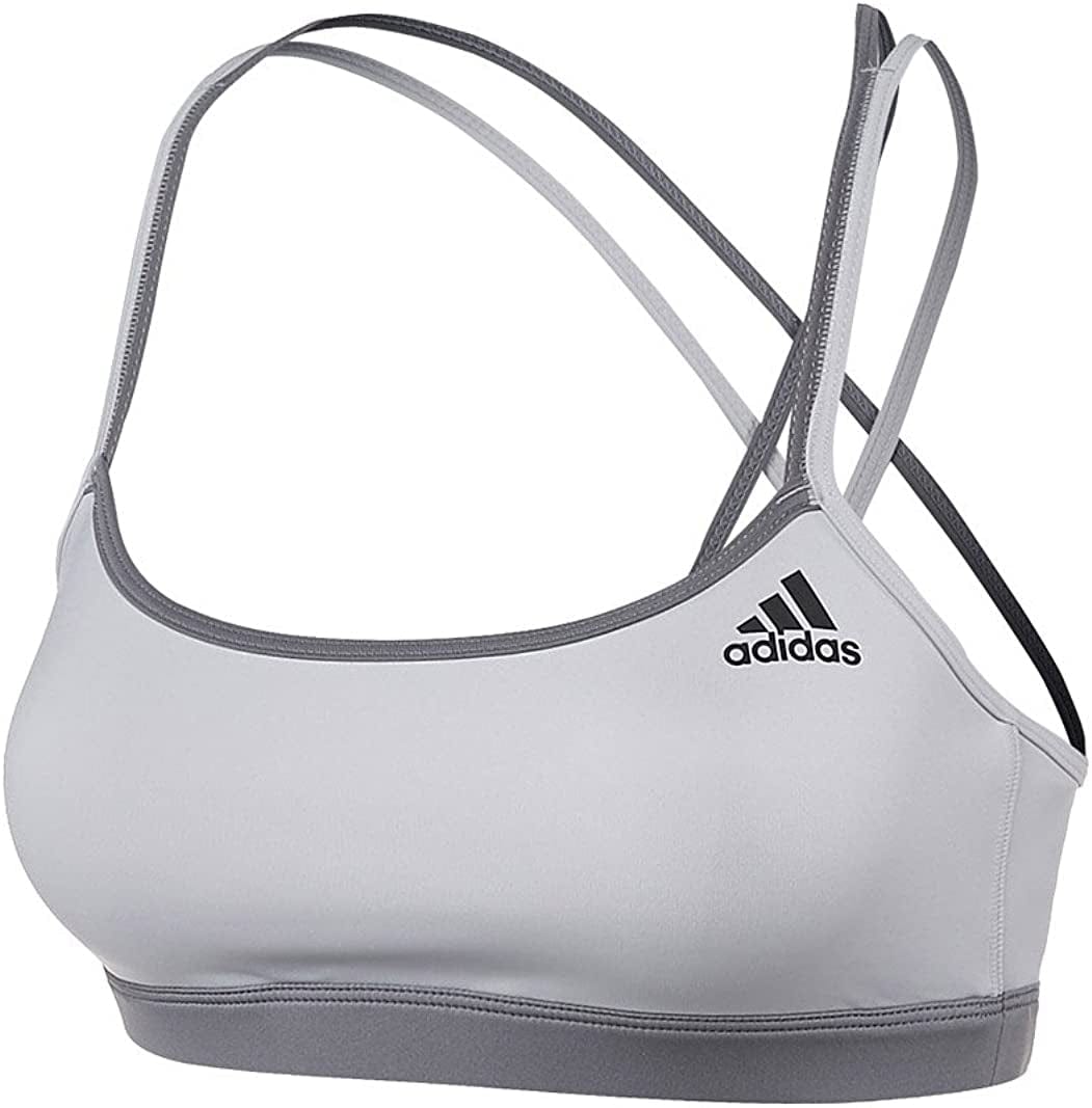 Adidas Women'S Training Crossback Sports Bra Grey One/Grey Three / XX-Large
