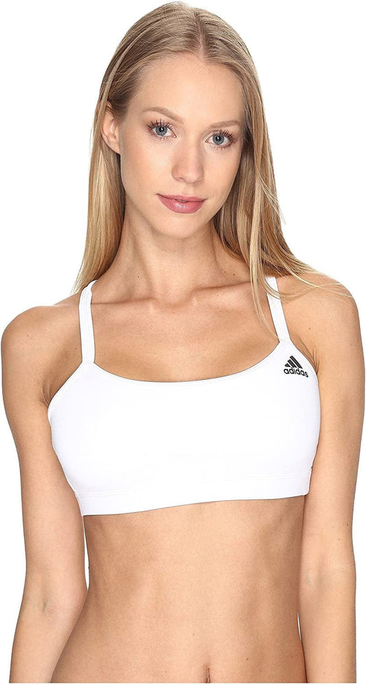 Adidas Women'S Training Crossback Sports Bra White/Black / XX-Large